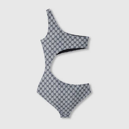 Traje de baño de jersey elástico con GG