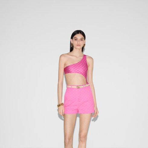 GG stretch jersey swimsuit in Pink Ready-to-wear | GUCCI® SI