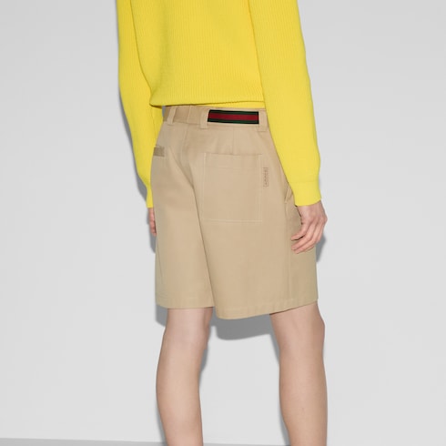 Double cotton twill shorts with Web
