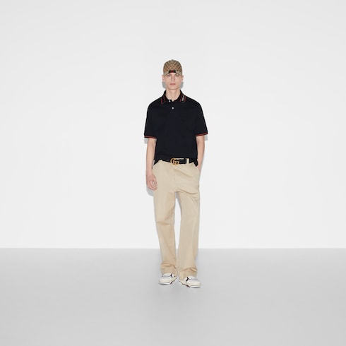 Cotton piquet polo shirt 