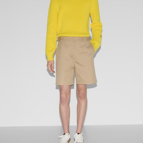 Double cotton twill shorts with Web