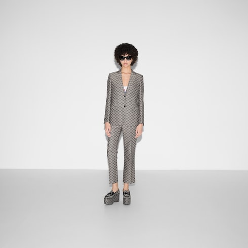 Veste en toile en mélange de lin GG