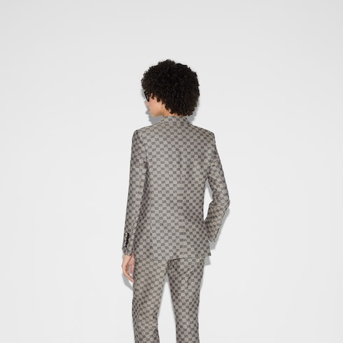 Veste en toile en mélange de lin GG