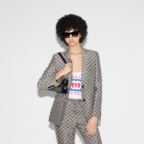 Veste en toile en mélange de lin GG