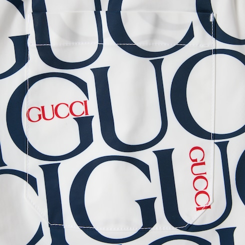 Gucci Logo print scatchy Linen And