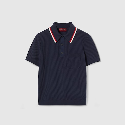 Blue gucci polo hotsell