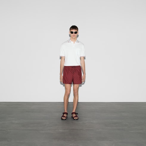 Short de bain en nylon à imprimé GG