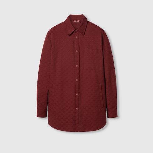 Red gucci long sleeve shirt on sale