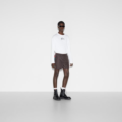 Badeshorts aus GG Nylon mit Web