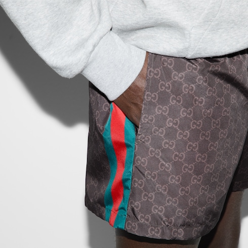 GG nylon swim short with Web