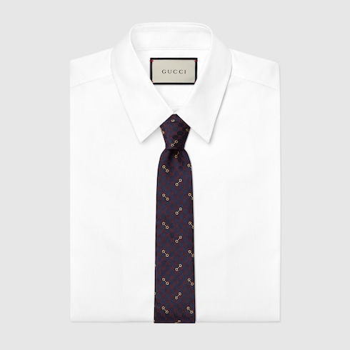 GG silk jacquard tie