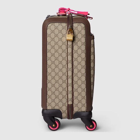 Gucci Savoy small cabin trolley in beige and ebony GG Supreme GUCCI TH