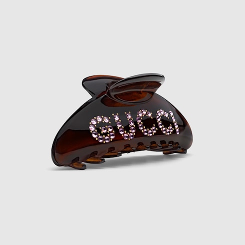 'GUCCI' hair clip with crystals Detail 2