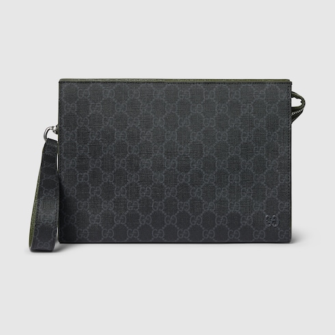 Dark green trim small pouch