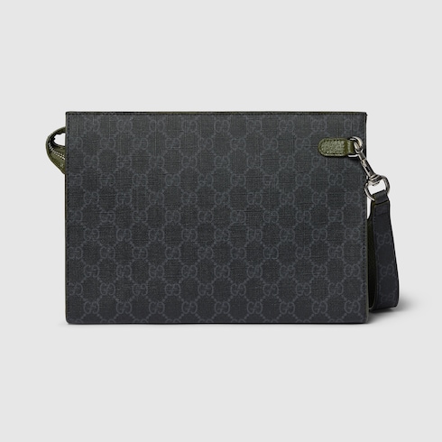 Dark green trim small pouch