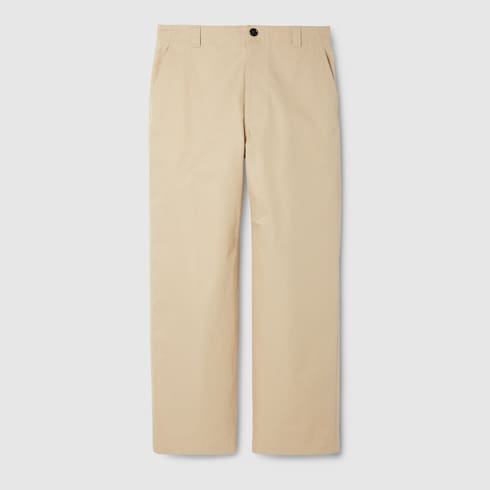 Double cotton twill pant with Web Detail 2