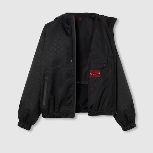 Lightweight GG nylon jacquard jacket Detail 9