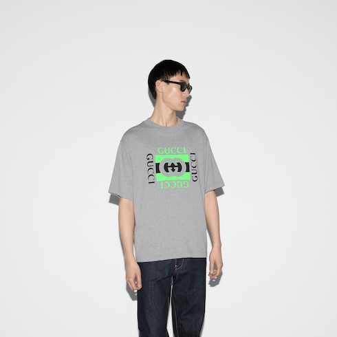 Printed cotton jersey T-shirt