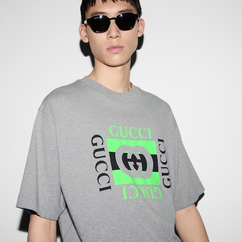 Printed cotton jersey T-shirt