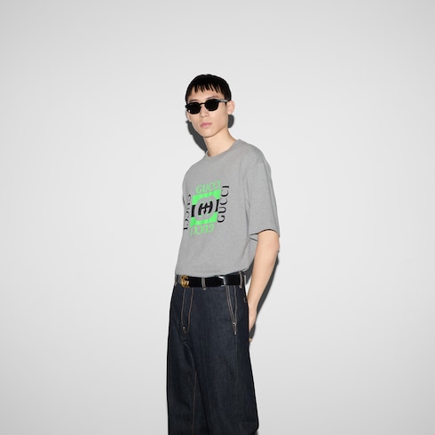 Printed cotton jersey T-shirt