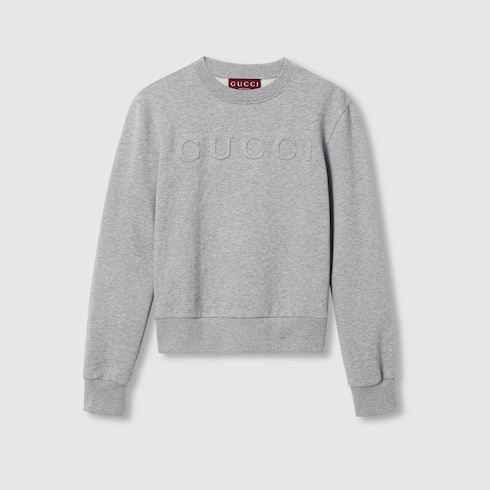 Sudadera de punto de algodón con relieve
