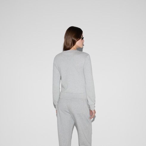 Sudadera de punto de algodón con relieve
