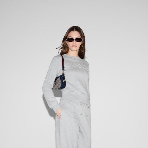 Sweat-shirt en jersey de coton embossé
