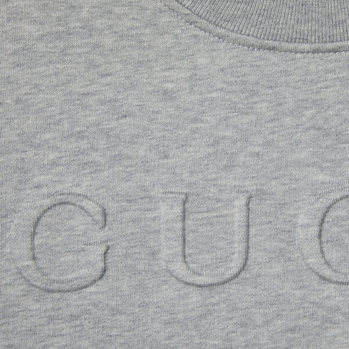 Sudadera de punto de algodón con relieve

