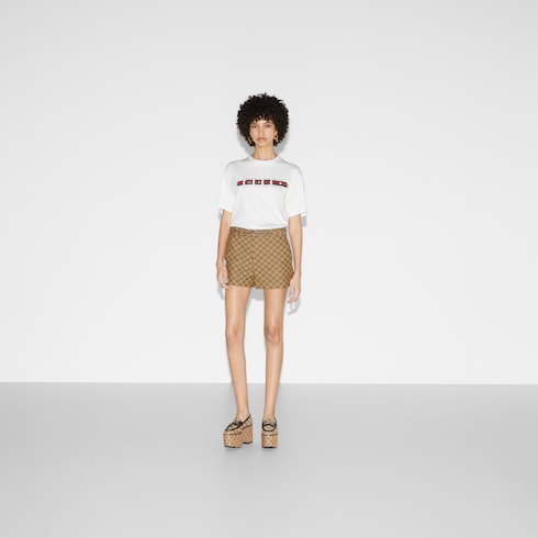 T-shirt in jersey di cotone stampato