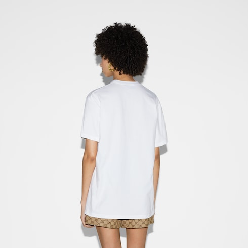 T-shirt in jersey di cotone stampato