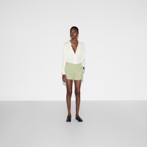 Bluse und BH aus Gucci Seidenjacquard