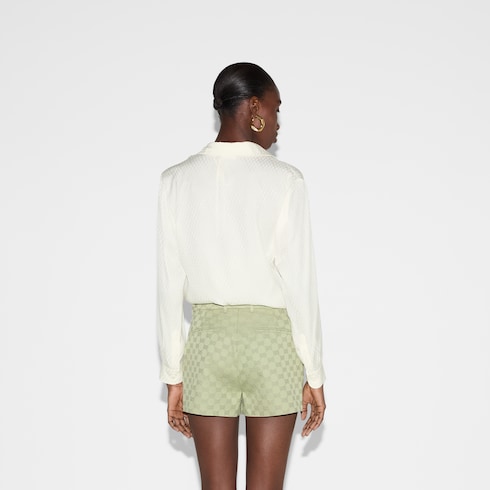 Bluse und BH aus Gucci Seidenjacquard