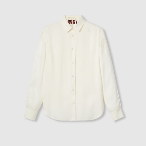 Bluse und BH aus Gucci Seidenjacquard