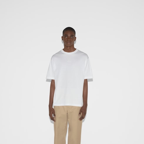T-shirt in jersey di cotone con ricamo