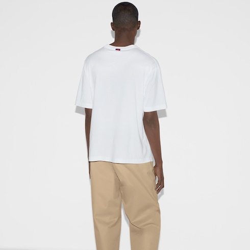 T-shirt in jersey di cotone con ricamo
