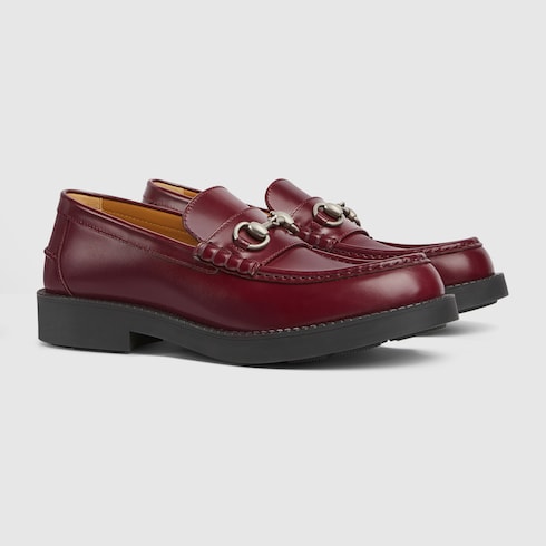Gucci burgundy loafers on sale