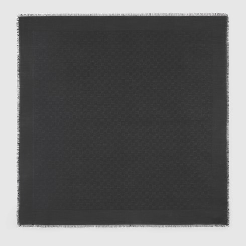 Scialle in seta e cotone jacquard con motivo GG