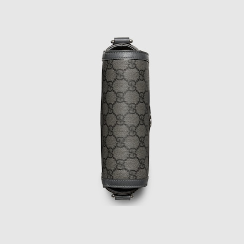 Ophidia Super-Mini-Schultertasche in grauer und schwarzer Supreme 
