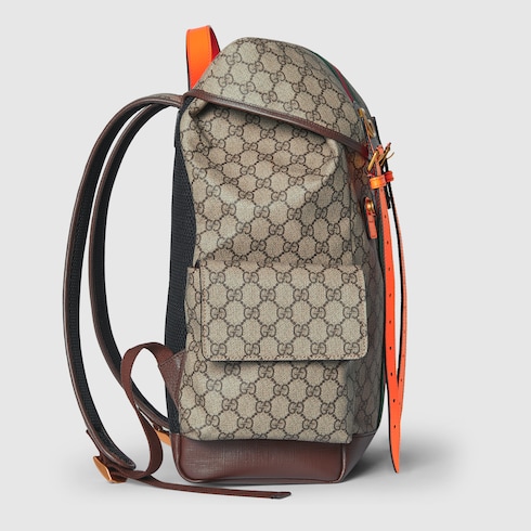 Sac a dos Ophidia taille moyenne en toile GG Supreme beige et ebene GUCCI Canada