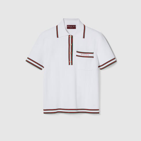 Stretch viscose polo top