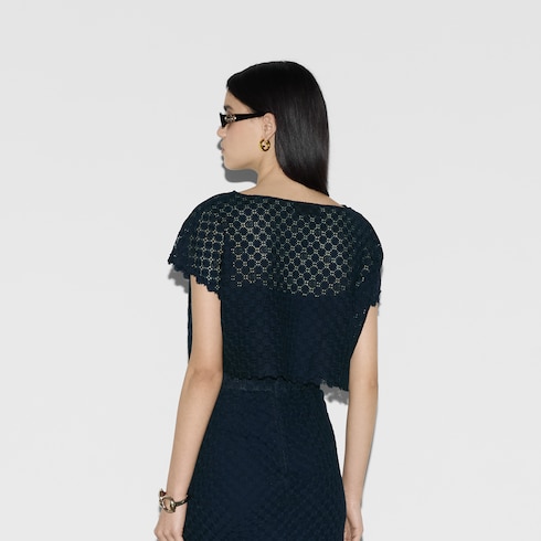 Double G flower lace top Detail 4