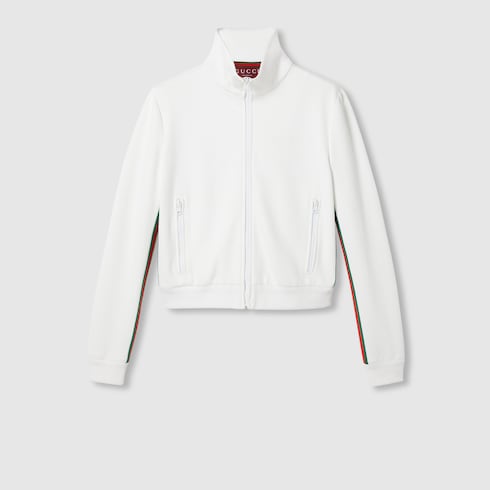 Veste en treillis de jersey avec bande Web