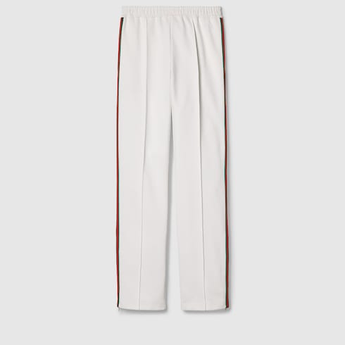 Pantalone da jogging in drill di jersey con nastro Web