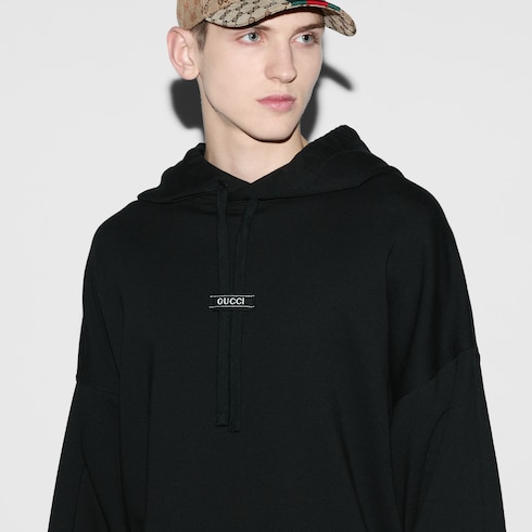 Sweat-shirt à capuche en jersey de coton