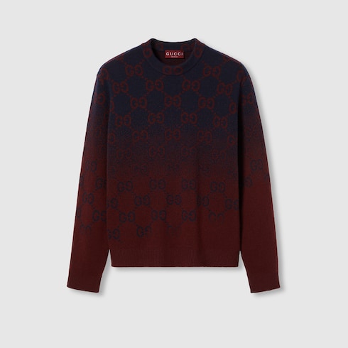 Pullover aus GG Wolljacquard in Degradé-Optik