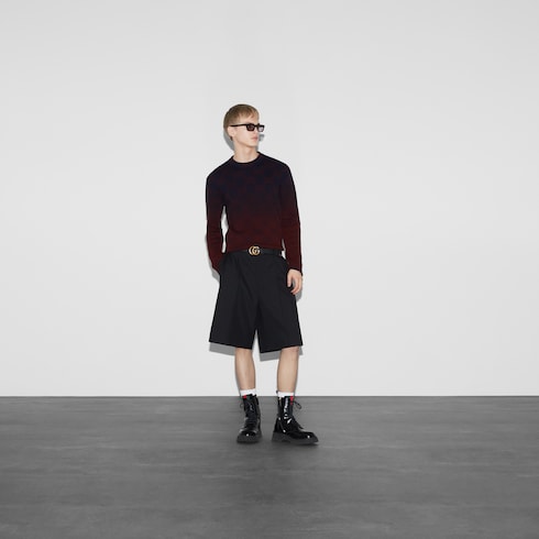 Pullover aus GG Wolljacquard in Degradé-Optik