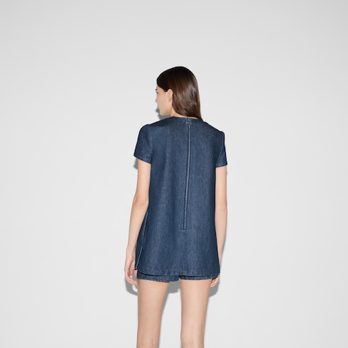 Denim dress with Horsebit
