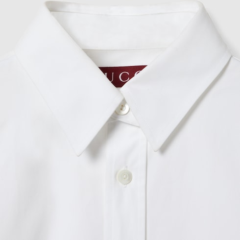 Cotton poplin shirt with Gucci detail Detail 8