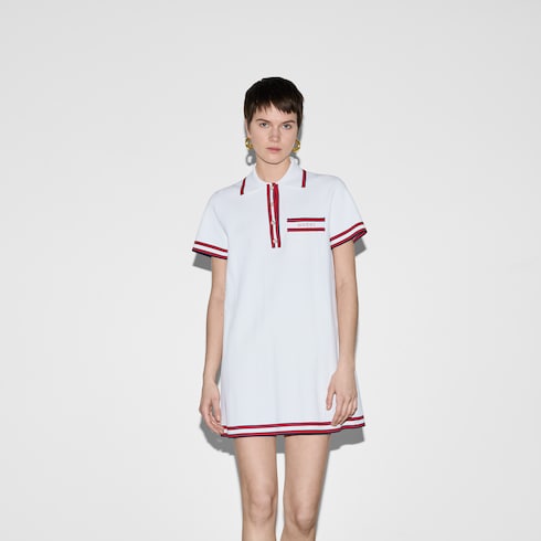 Polo dress with Web trim
