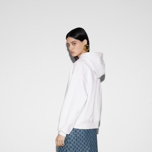 Felted cotton jersey zip jacket